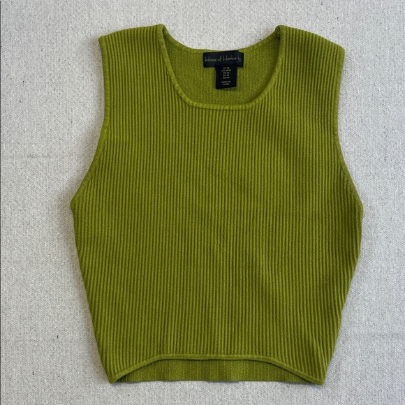 House of Harlow 1960 Tops - House of Harlow 1960 Olive Green Ribbed Tank